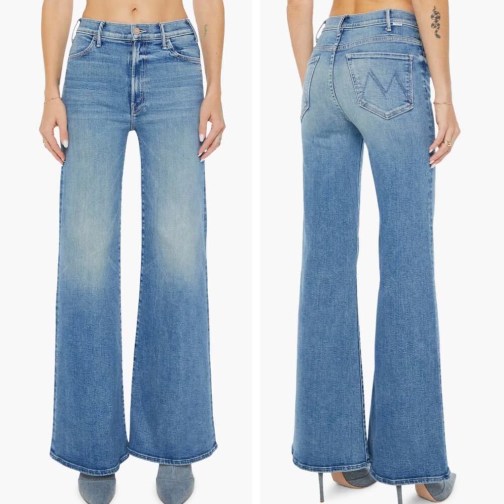 MOTHER The Hustler Roller Sneak Jeans in Riding the Cliffside Size 29